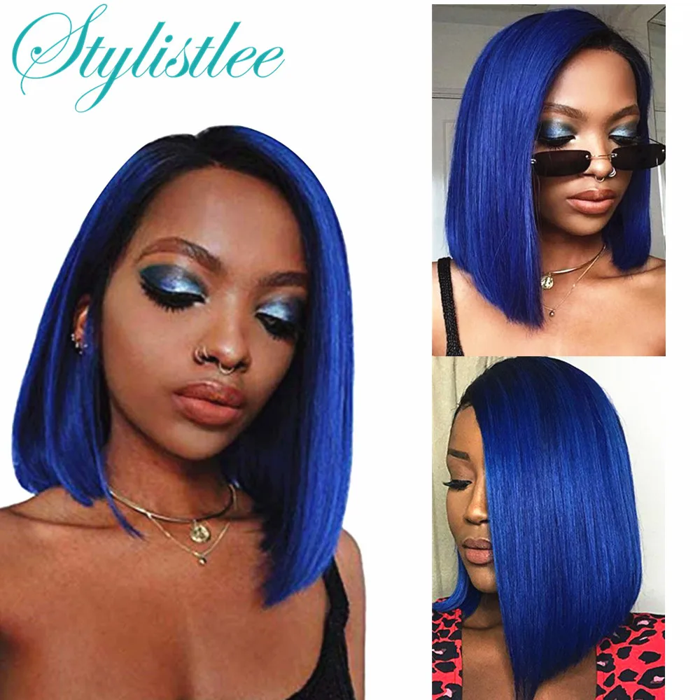 Ombre Bob Wig 1B Blue 13×4 Frontal Lace Wig Brazilian Human Hair Glueless Wigs For Black Women Short Colored Bob Pre Plucked Hai
Ombre Bob Wig 1B Blue 13×4 Frontal Lace Wig Brazilian Human Hair Glueless Wigs For Black Women Short Colored Bob Pre Plucked Hai
