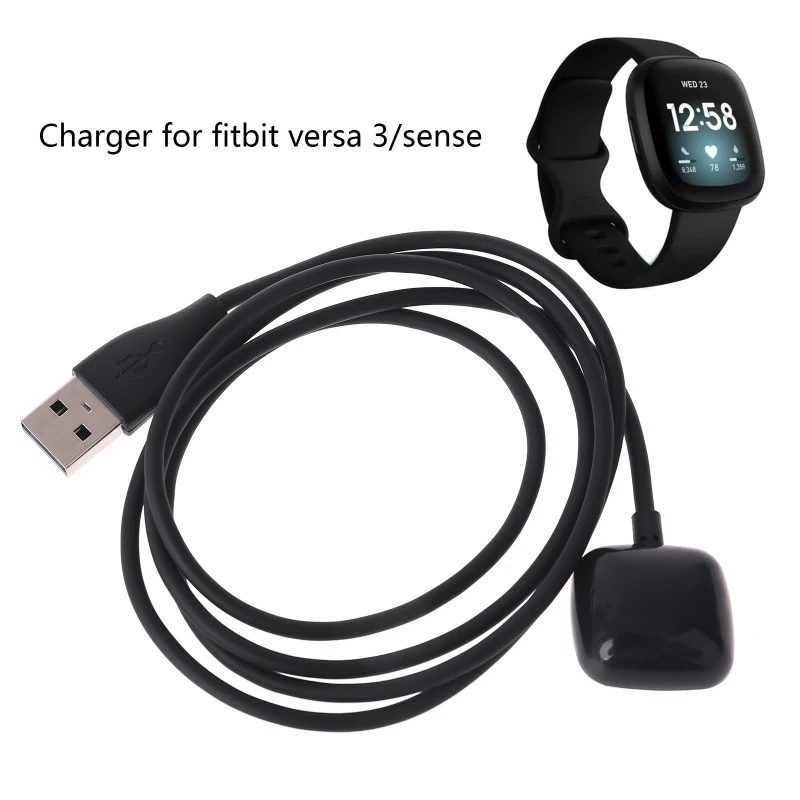 

2020 New 100cm Charging Dock For Fitbit- Versa 3 Smart Watch Charger Cable USB Charging Data Cradle For Fitbit- Sense