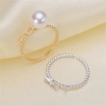 Delicate Pearl Rings Settings S925 Sterling Silver Rings Mount Women DIY Handmade Craft Rings Jewelry Accessory 
Delicate Pearl Rings Settings S925 Sterling Silver Rings Mount Women DIY Handmade Craft Rings Jewelry Accessory