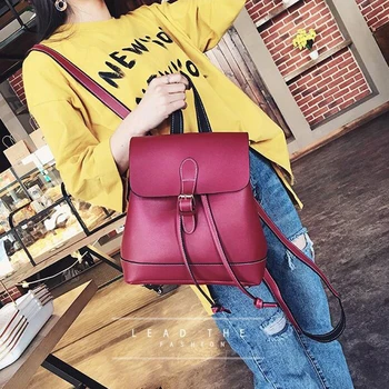 Fashion Vintage Simple Style Backpack Women PU Leather Backpacks Luxury Women Bags Designer High Quality
Fashion Vintage Simple Style Backpack Women PU Leather Backpacks Luxury Women Bags Designer High Quality