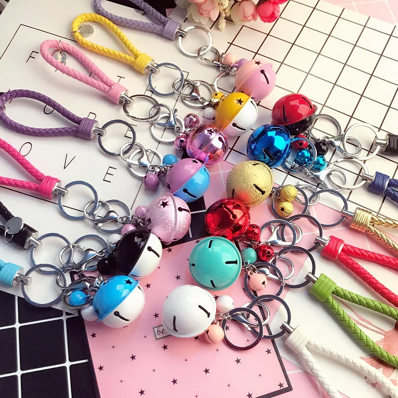 Fashion Metal Two-color Bell Keychain Leather Braided Rope Key Chain Woven Cord Car Key Chain Holder Pendant DIY Accessories
Fashion Metal Two-color Bell Keychain Leather Braided Rope Key Chain Woven Cord Car Key Chain Holder Pendant DIY Accessories