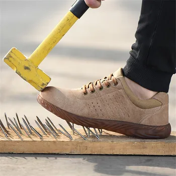 New Beef Tendon Bottom Work Shoes Smash-resistant Steel Head Safety Shoes Stab-resistant Non-slip Sneakers Men's Hiking Boots
New Beef Tendon Bottom Work Shoes Smash-resistant Steel Head Safety Shoes Stab-resistant Non-slip Sneakers Men's Hiking Boots