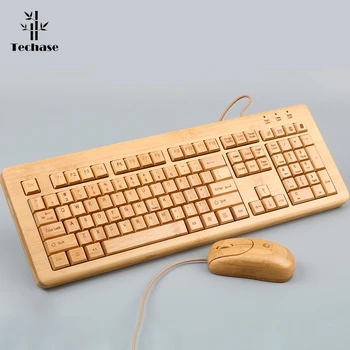 Techase Wired Mouse and Keyboard Combo USB Standard Bamboo Teclado Mecanico Game Mouse Gaming Set Teclado Y Raton Inalambrico PC
Techase Wired Mouse and Keyboard Combo USB Standard Bamboo Teclado Mecanico Game Mouse Gaming Set Teclado Y Raton Inalambrico PC