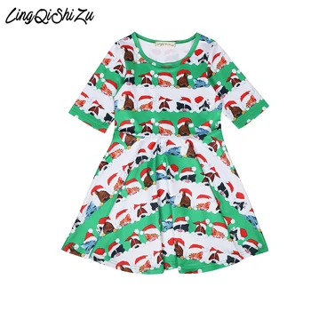 Girls Christmas Dress cat and dog print Thanksgiving Dresses For Girls Birthday Party Christmas tree Dress 8165 
Girls Christmas Dress cat and dog print Thanksgiving Dresses For Girls Birthday Party Christmas tree Dress 8165