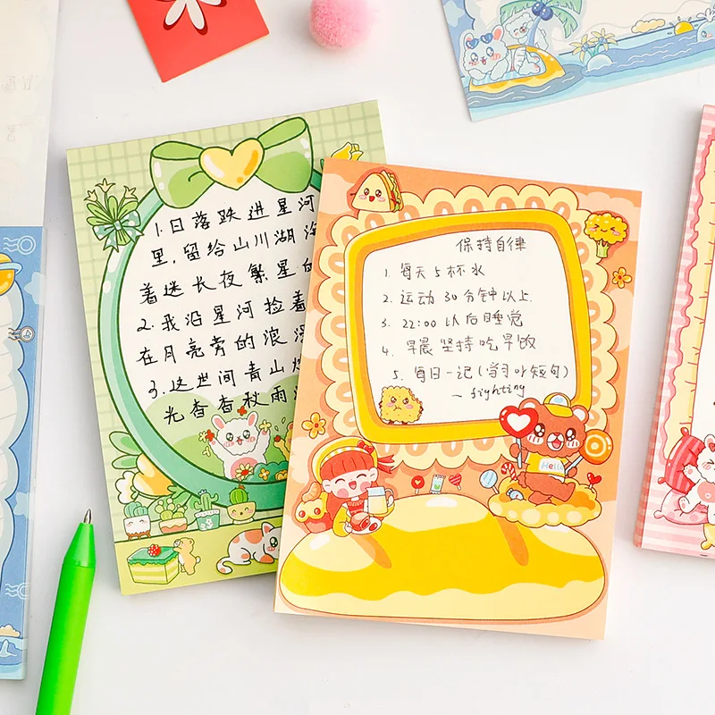 Cartoon Cute Multifunctional Memo Pad Series Egg Yolk Series Handbook Message Memo Note Paper School Office Supplies Stationery
Cartoon Cute Multifunctional Memo Pad Series Egg Yolk Series Handbook Message Memo Note Paper School Office Supplies Stationery