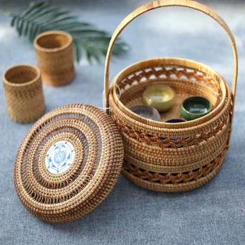 Natural Picnic Basket Rattan Wicker With Handle For Outdoor Camping Fruit Food Storage Bread Plate Container Tea Ceremony Tool
Natural Picnic Basket Rattan Wicker With Handle For Outdoor Camping Fruit Food Storage Bread Plate Container Tea Ceremony Tool
