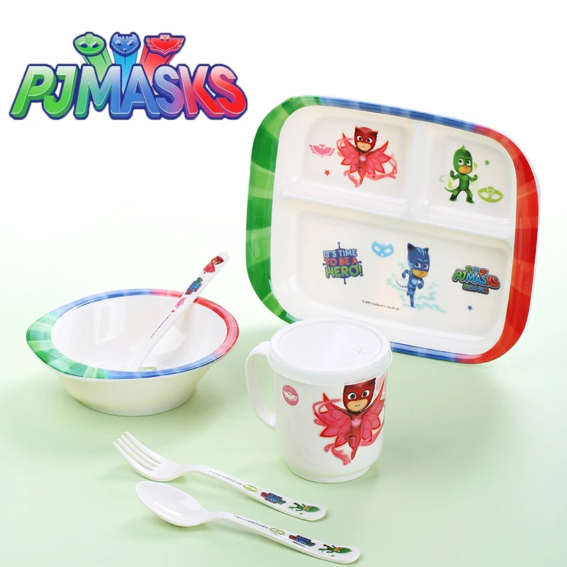 Original Pj Masks Melamine Children's Anti-fall Cartoon Tableware Set Eco-Friendly Fork Spoon Water Cups Plate Kids Tablewares
Original Pj Masks Melamine Children's Anti-fall Cartoon Tableware Set Eco-Friendly Fork Spoon Water Cups Plate Kids Tablewares