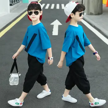 Boys Clothing Sets Teen Children Clothes 3-12 Year Short-sleeved T-shirt + Cropped Pants Two Piece Set Children Outfits Set
Boys Clothing Sets Teen Children Clothes 3-12 Year Short-sleeved T-shirt + Cropped Pants Two Piece Set Children Outfits Set