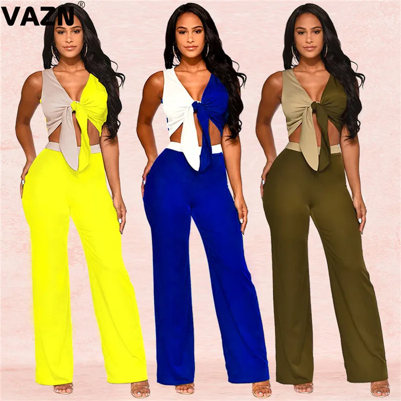 VAZN XYZ3286 Solid New Fashion V-Neck Lace-Up 2019 Casual Style 2 Pieces Women Set Sleeveless+Long Pants Long Wide Leg Women Set
VAZN XYZ3286 Solid New Fashion V-Neck Lace-Up 2019 Casual Style 2 Pieces Women Set Sleeveless+Long Pants Long Wide Leg Women Set
