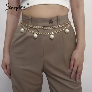 Simplee Faux pearl dress belt women fashion best match apparel female waistband chain belt Chic party club ladies accessories 
Simplee Faux pearl dress belt women fashion best match apparel female waistband chain belt Chic party club ladies accessories