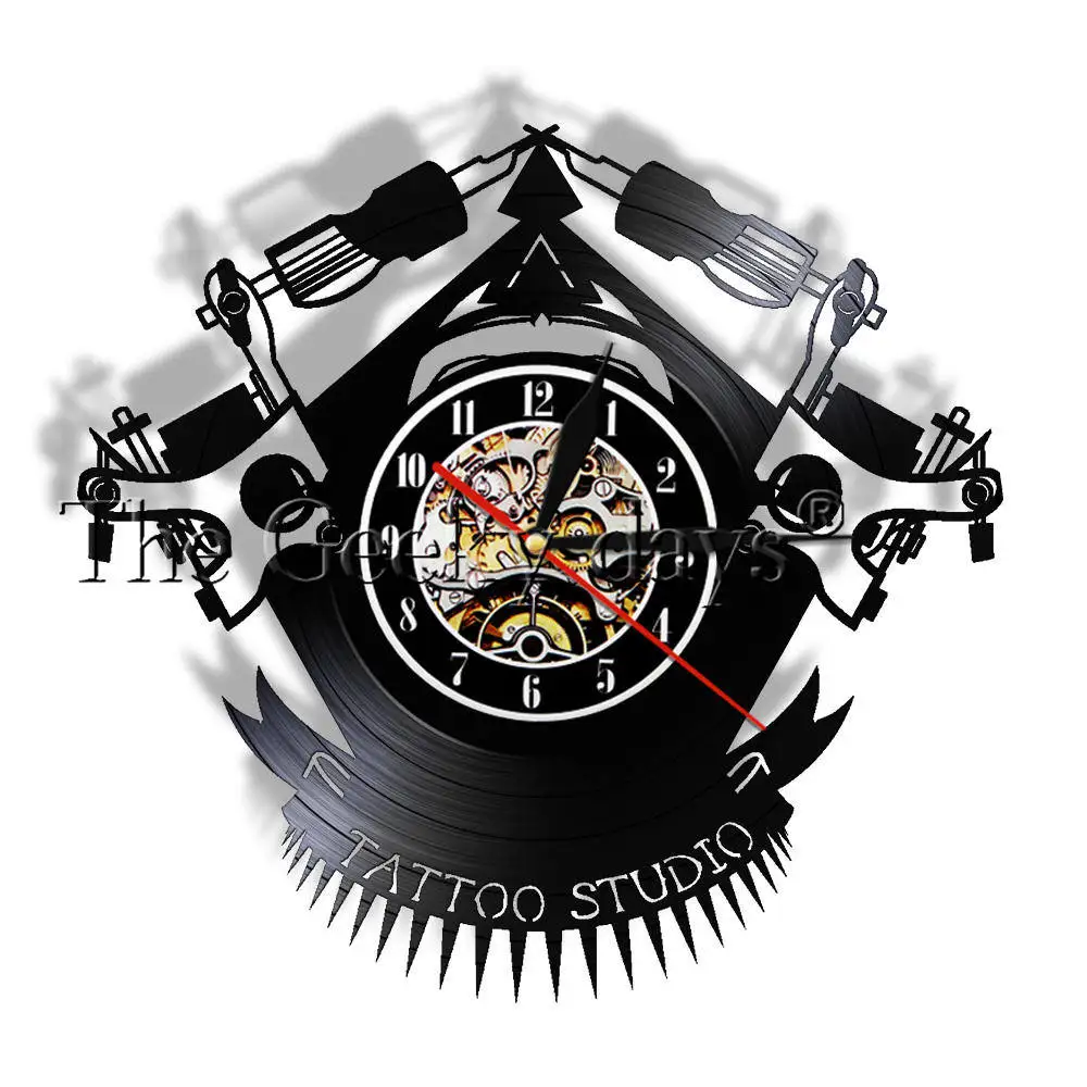 Vintage Custom Tattoo Vinyl LP Record Wall Clock Personalized Tattoo Studio Shop Tattoo Machine Quartz LED Wall Lighted Watch
Vintage Custom Tattoo Vinyl LP Record Wall Clock Personalized Tattoo Studio Shop Tattoo Machine Quartz LED Wall Lighted Watch