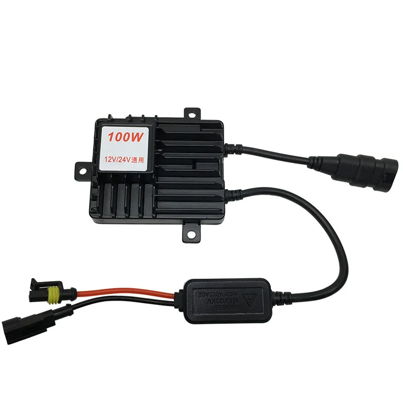 HIDLT 2PCS High Power 24V 100W HID Slim Replacement Ballast For Truck Headlight Bulb H1 H7 H11 HB3 HB4 AC HID Conversion Kit (5)