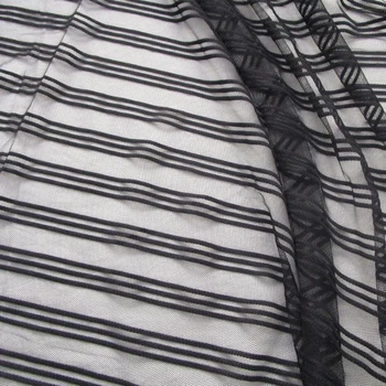 Classic high quality stereoscopic stripe mesh tulle lace fabric for fashion designer
Classic high quality stereoscopic stripe mesh tulle lace fabric for fashion designer
