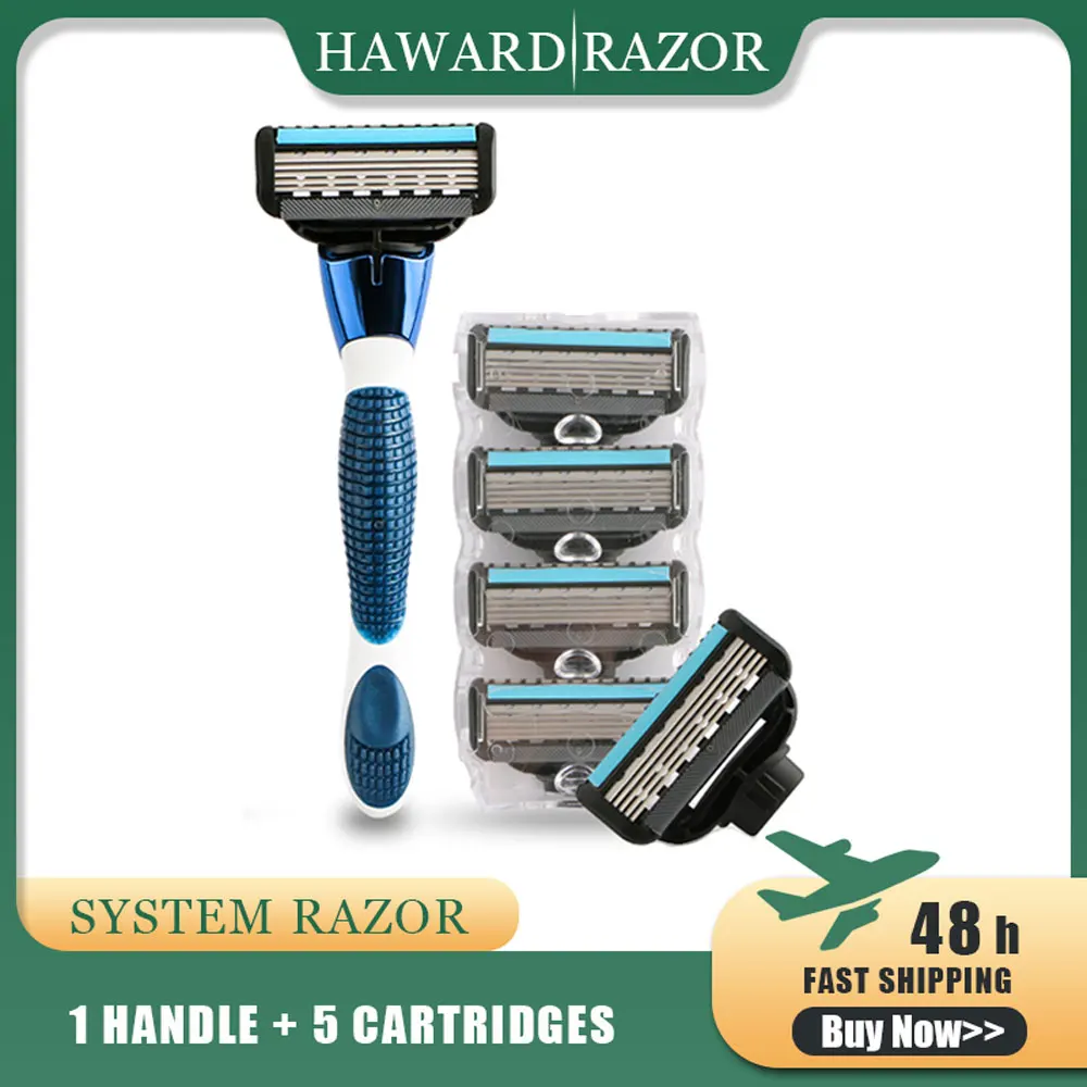 HAWARD Razor For Men Five Blade System Shaving Razor With Trimmer For Smooth,Close and Safe Shaving (1 Handle&5/9/13 Cartridges)
HAWARD Razor For Men Five Blade System Shaving Razor With Trimmer For Smooth,Close and Safe Shaving (1 Handle&5/9/13 Cartridges)