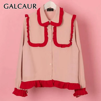 GALCAUR Autumn Patchwork Hit Color Women's Shirt Top Long Sleeve Loose Black Blusa Blouses Female Clothes Fashion New 2020
GALCAUR Autumn Patchwork Hit Color Women's Shirt Top Long Sleeve Loose Black Blusa Blouses Female Clothes Fashion New 2020