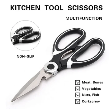 Stainless Steel Kitchen Scissors Multipurposes Shears Tool For Meat Vegetables Herb Scissors BBQ Multifunctional Kitchen Tools
Stainless Steel Kitchen Scissors Multipurposes Shears Tool For Meat Vegetables Herb Scissors BBQ Multifunctional Kitchen Tools