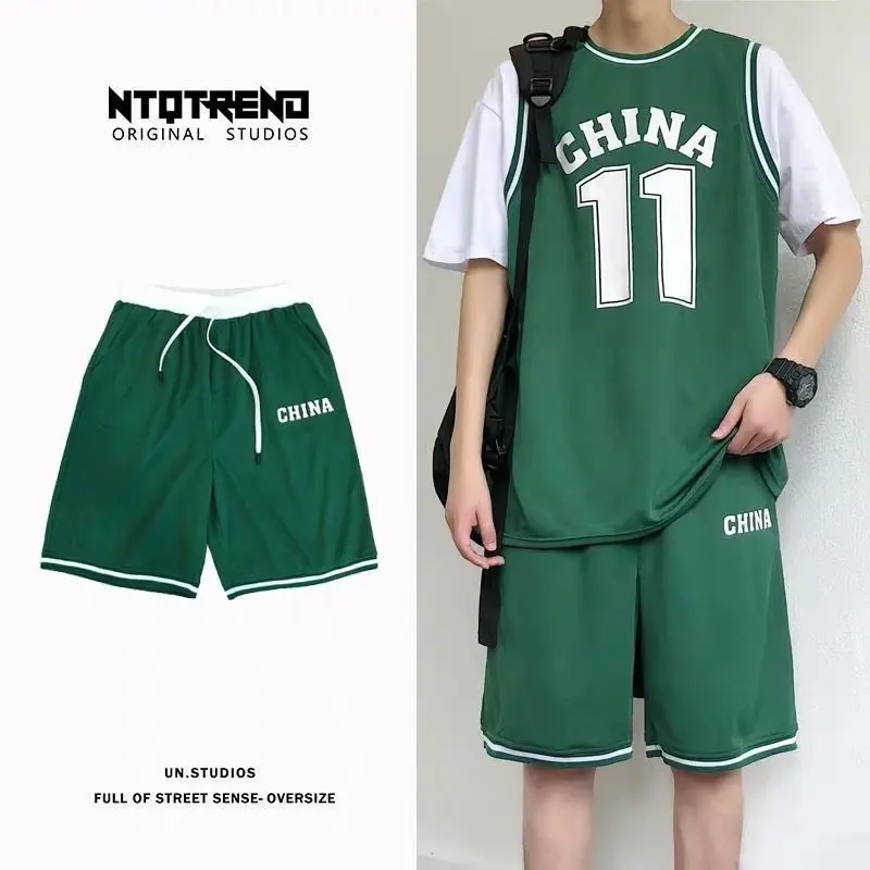 Sports Set Men's Summer Couples Running Basketball Quick-Dry Shorts T-shirt Students Loose Casual Two-Piece Set Fashion
Sports Set Men's Summer Couples Running Basketball Quick-Dry Shorts T-shirt Students Loose Casual Two-Piece Set Fashion