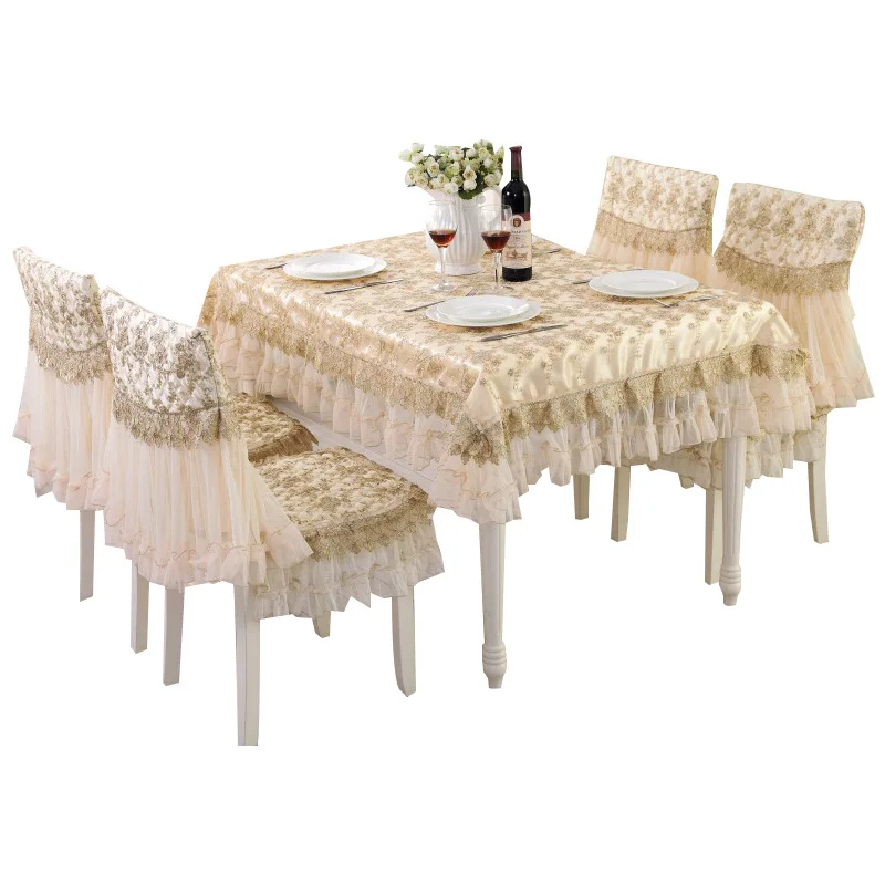 7/5 Pcs/set Beautiful Embroidery Lace Pattern Tablecloth Chair Cover Cushion Set, High-End Luxury Furniture Decoration Fabric
7/5 Pcs/set Beautiful Embroidery Lace Pattern Tablecloth Chair Cover Cushion Set, High-End Luxury Furniture Decoration Fabric