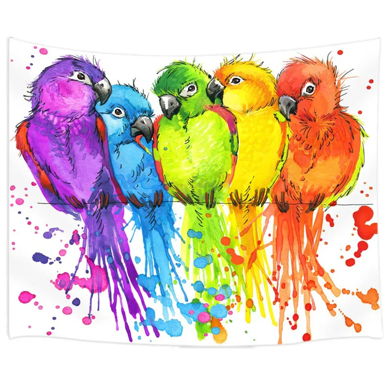Parrots Tapestry, Colorful Watercolor Birds on Tropic Jungle Tree Branches Tapestry Wall Handing, Wall Tapestry
Parrots Tapestry, Colorful Watercolor Birds on Tropic Jungle Tree Branches Tapestry Wall Handing, Wall Tapestry
