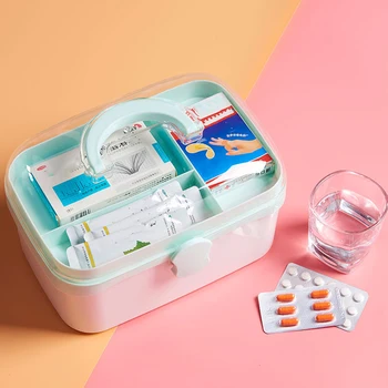 Portable Emergency Medicine Case Plastic High-Capacity Multi-Functional Double Layer Handle Medicine Storage Box Pill Box
Portable Emergency Medicine Case Plastic High-Capacity Multi-Functional Double Layer Handle Medicine Storage Box Pill Box