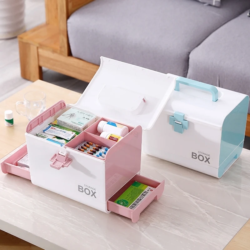 Household Multi-layer Plastic Medical Kit Large Medicine Box First Aid Storage Box Handle Drawer Medicine Portable Assembly Box
Household Multi-layer Plastic Medical Kit Large Medicine Box First Aid Storage Box Handle Drawer Medicine Portable Assembly Box