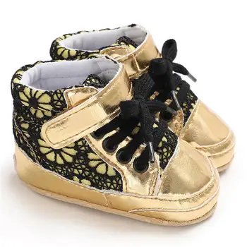 Newborn Baby Shoes Toddler Soft Sole New Fashion PU Leather Gold Flower Lace Shoes Baby First Walkers Shoes
Newborn Baby Shoes Toddler Soft Sole New Fashion PU Leather Gold Flower Lace Shoes Baby First Walkers Shoes