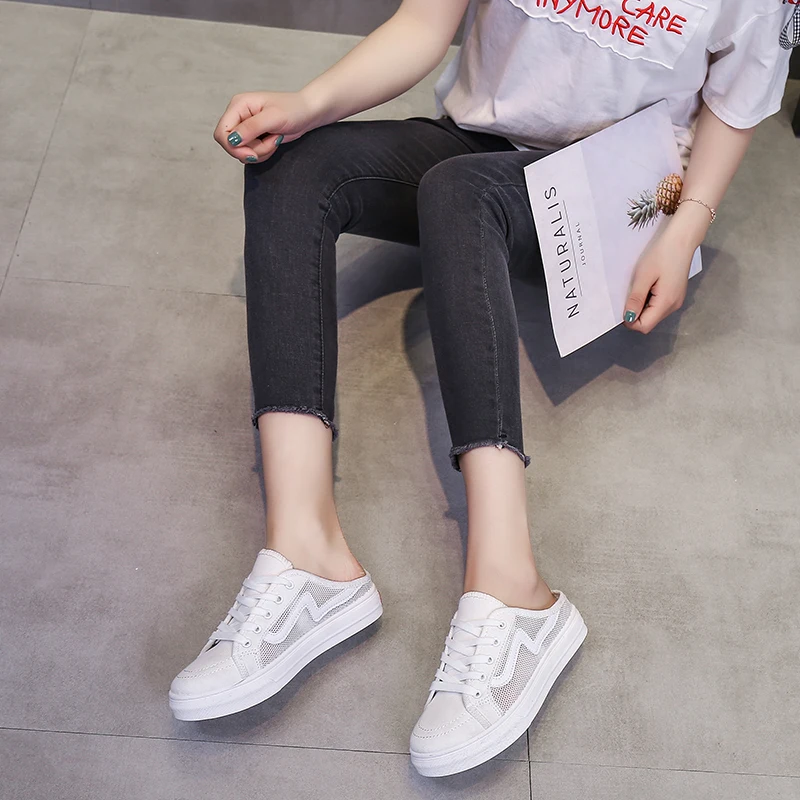 Big Size Half Canvas Shoes Women Leisure Solid Board Shoes Korean Easy-matching Mesh Breathable Sewing Slip-on Half Slippers
Big Size Half Canvas Shoes Women Leisure Solid Board Shoes Korean Easy-matching Mesh Breathable Sewing Slip-on Half Slippers