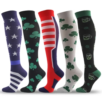 2020 Autumn New Compression Stockings Clover Flag Pattern Outdoor Sports Breathable Reduce Varicose Veins and Muscle Fatigue
2020 Autumn New Compression Stockings Clover Flag Pattern Outdoor Sports Breathable Reduce Varicose Veins and Muscle Fatigue