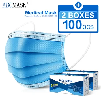 100Pcs/2box Disposable Medical Surgical Face Mask Protective Mouth Mask 3 Layer Anti Dust Mask Earloops Anti-bacterial face mask
100Pcs/2box Disposable Medical Surgical Face Mask Protective Mouth Mask 3 Layer Anti Dust Mask Earloops Anti-bacterial face mask