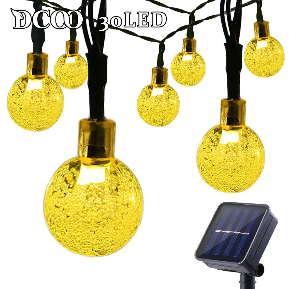 Vmanoo Christmas Solar Powered Globe Ball Lights 30 LED String Light Outdoor Waterproof Xmas Tree, Garden Holiday Wedding
Vmanoo Christmas Solar Powered Globe Ball Lights 30 LED String Light Outdoor Waterproof Xmas Tree, Garden Holiday Wedding