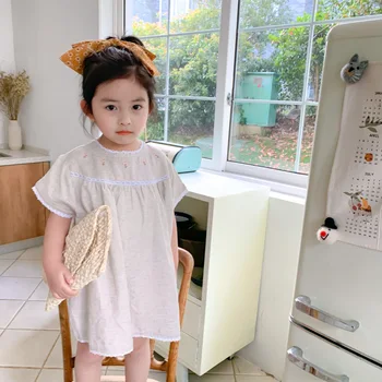 WLG Kids Dresses for Girls Summer Floral Embroidery Short Sleeve Lace Dress Baby Girl Casual Clothes for 1-5 Years
WLG Kids Dresses for Girls Summer Floral Embroidery Short Sleeve Lace Dress Baby Girl Casual Clothes for 1-5 Years