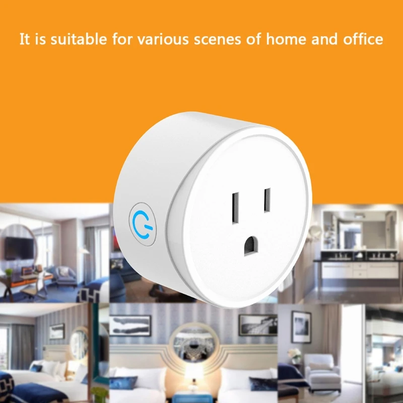 90-250V Mini US Wifi Plug Outlet Wireless Remote Voice Control Smart Home Socket Switch Work with Alexa Google- APP
90-250V Mini US Wifi Plug Outlet Wireless Remote Voice Control Smart Home Socket Switch Work with Alexa Google- APP