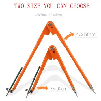 Carpenter 45Steel Compasses pencil in Compasses 90 150cm Circular Marking Drawing Tool Line Scribe Woodworking Marking Tool
Carpenter 45Steel Compasses pencil in Compasses 90 150cm Circular Marking Drawing Tool Line Scribe Woodworking Marking Tool