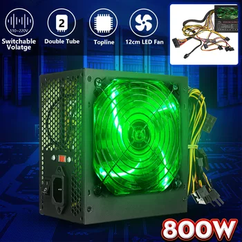 800W 110~220V PC Power Supply 12cm LED silent Fan with Intelligent temperature control Intel AMD ATX 12V for Desktop computer
800W 110~220V PC Power Supply 12cm LED silent Fan with Intelligent temperature control Intel AMD ATX 12V for Desktop computer