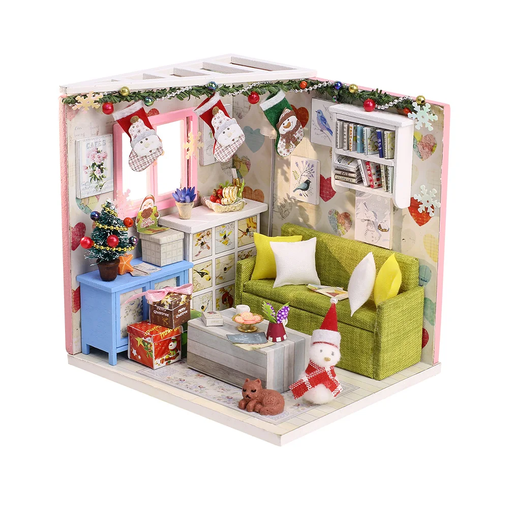 DIY Creative Handmade Theme Wooden Cabin Assembly Building Model Toy Set with Light - Christmas Cottage M-010FM-SD
DIY Creative Handmade Theme Wooden Cabin Assembly Building Model Toy Set with Light - Christmas Cottage M-010FM-SD