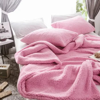 150x200cm Thicken Lamb Cashmere Throw Blanket Solid Color Double-deck Quilt Cover Blankets Super Soft Warm Bedspread
150x200cm Thicken Lamb Cashmere Throw Blanket Solid Color Double-deck Quilt Cover Blankets Super Soft Warm Bedspread