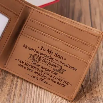 6003 1-2 MOM TO SON Men's Wallet Genuine Leather Purse Holder Bifold Engraving Wallets Coin Purses Retro Birthday Gift
6003 1-2 MOM TO SON Men's Wallet Genuine Leather Purse Holder Bifold Engraving Wallets Coin Purses Retro Birthday Gift