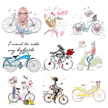Iron on Bicycle Patches Set for Kids Clothing DIY T-shirt Applique Heat Transfer Vinyl Pretty Girl Patch Stickers Thermal PressG
Iron on Bicycle Patches Set for Kids Clothing DIY T-shirt Applique Heat Transfer Vinyl Pretty Girl Patch Stickers Thermal PressG