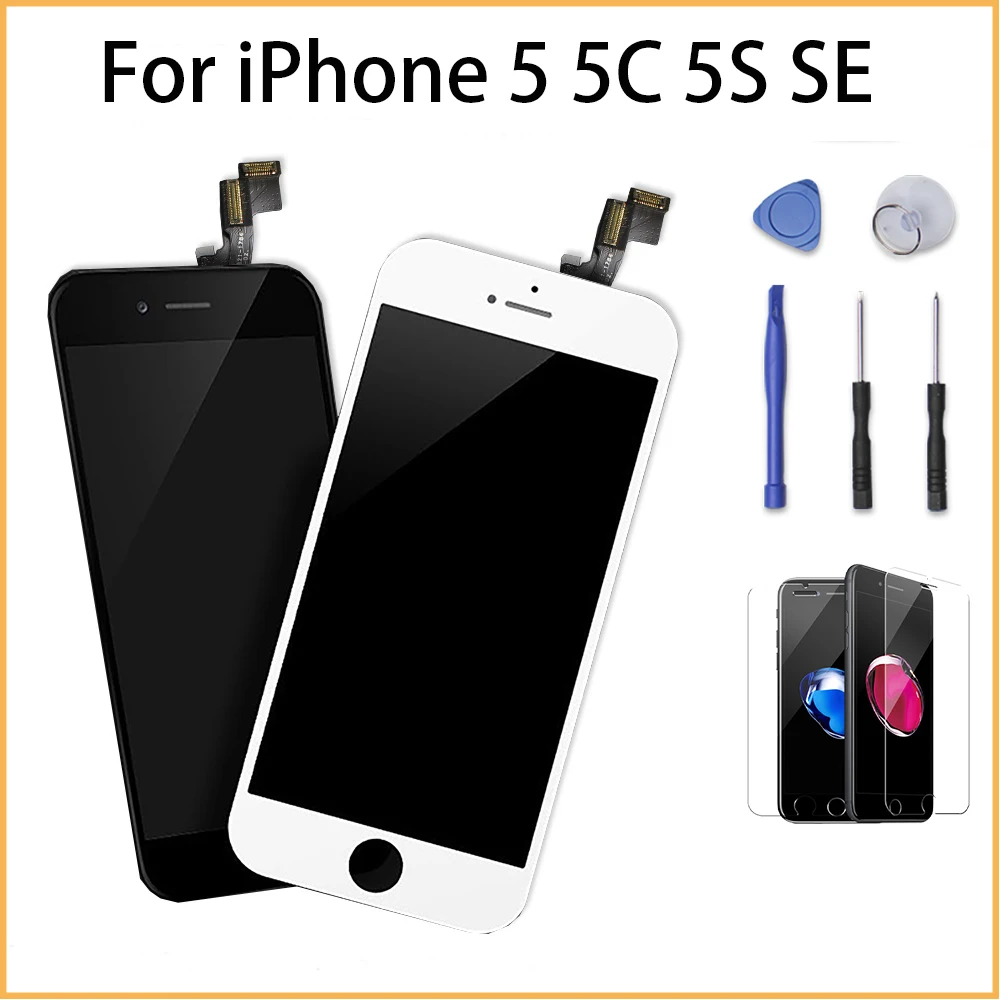 Pantalla Screen for iPhone 5 5C 5S SE LCD Replacement 3D Touch Digitizer Assembly Screen No Dead Pixel Display with TemperedFilm
Pantalla Screen for iPhone 5 5C 5S SE LCD Replacement 3D Touch Digitizer Assembly Screen No Dead Pixel Display with TemperedFilm