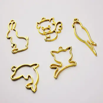 10 Pcs UV Crystal Epoxy Border Metal Frame Bird Dolphin Cat Pig Animal Shape Hollow Modeling Crafts DIY Accessories
10 Pcs UV Crystal Epoxy Border Metal Frame Bird Dolphin Cat Pig Animal Shape Hollow Modeling Crafts DIY Accessories