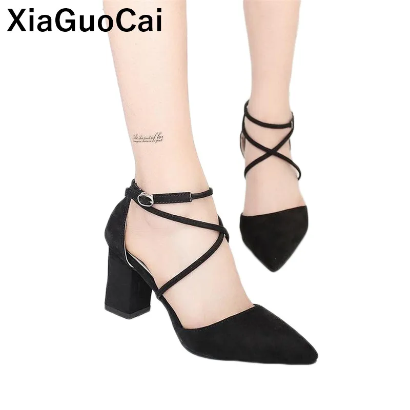 Women's Shoes Summer High-heeled Pointed Toe Sandals Narrow Band Simple Elegant Sweet Lady Footwear 2019 New Arrival Hot Sale
Women's Shoes Summer High-heeled Pointed Toe Sandals Narrow Band Simple Elegant Sweet Lady Footwear 2019 New Arrival Hot Sale