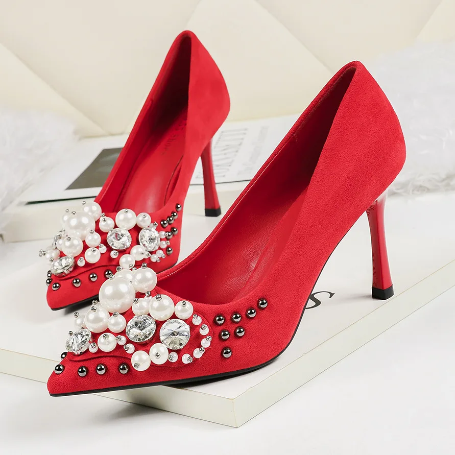 8.5CM PUMPS 2020 Fashion pointed shallow rhinestone high heels nightclub was thin women's shoes pearl wild women's shoes
8.5CM PUMPS 2020 Fashion pointed shallow rhinestone high heels nightclub was thin women's shoes pearl wild women's shoes