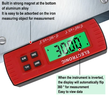 IP54 Digital Level Box Electronic Angle Gauge Protractor Angle Finder Bevel Gauge with Magnetic Base Fast And Accurate Measuremt
IP54 Digital Level Box Electronic Angle Gauge Protractor Angle Finder Bevel Gauge with Magnetic Base Fast And Accurate Measuremt