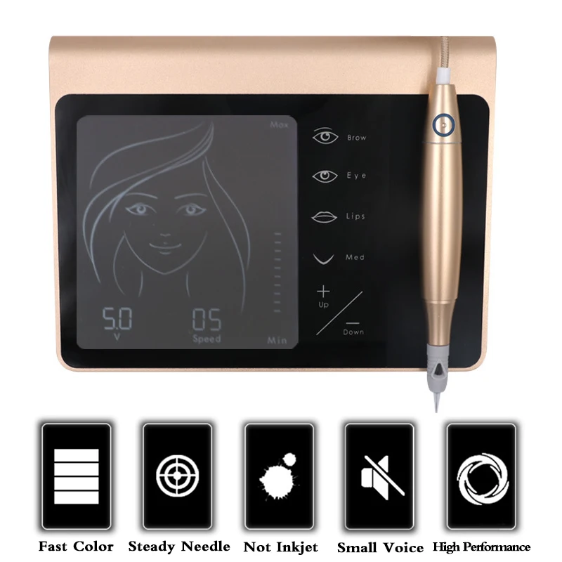 New Touch Screen Permanent Makeup Machine Battery Microblading Eyebrow Embroidery Digital Tattoo Machine + 2 Cartridge Neeldes
New Touch Screen Permanent Makeup Machine Battery Microblading Eyebrow Embroidery Digital Tattoo Machine + 2 Cartridge Neeldes