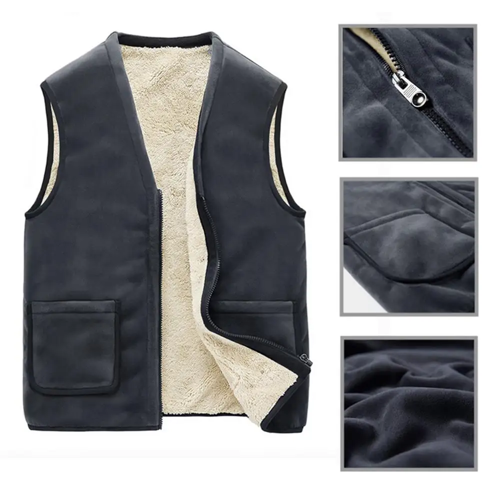 Sleeveless Men's Polar Fleece Vest Large Size Solid Color Sleeveless Jacket Winter Warm Men Vest Jacket Thick Pockets Waistcoats
Sleeveless Men's Polar Fleece Vest Large Size Solid Color Sleeveless Jacket Winter Warm Men Vest Jacket Thick Pockets Waistcoats