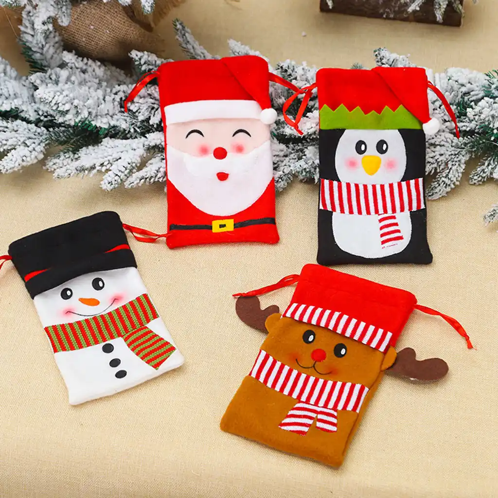 gift storage bag drawstring candy toy pouches xmas decoration#4