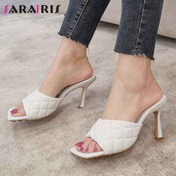 SARAIRIS Hot New Female Outdoor Thin Heel Solid Slippers Summer Sandals Women Cow Leather Square Toe High Hees Shoes Woman
SARAIRIS Hot New Female Outdoor Thin Heel Solid Slippers Summer Sandals Women Cow Leather Square Toe High Hees Shoes Woman