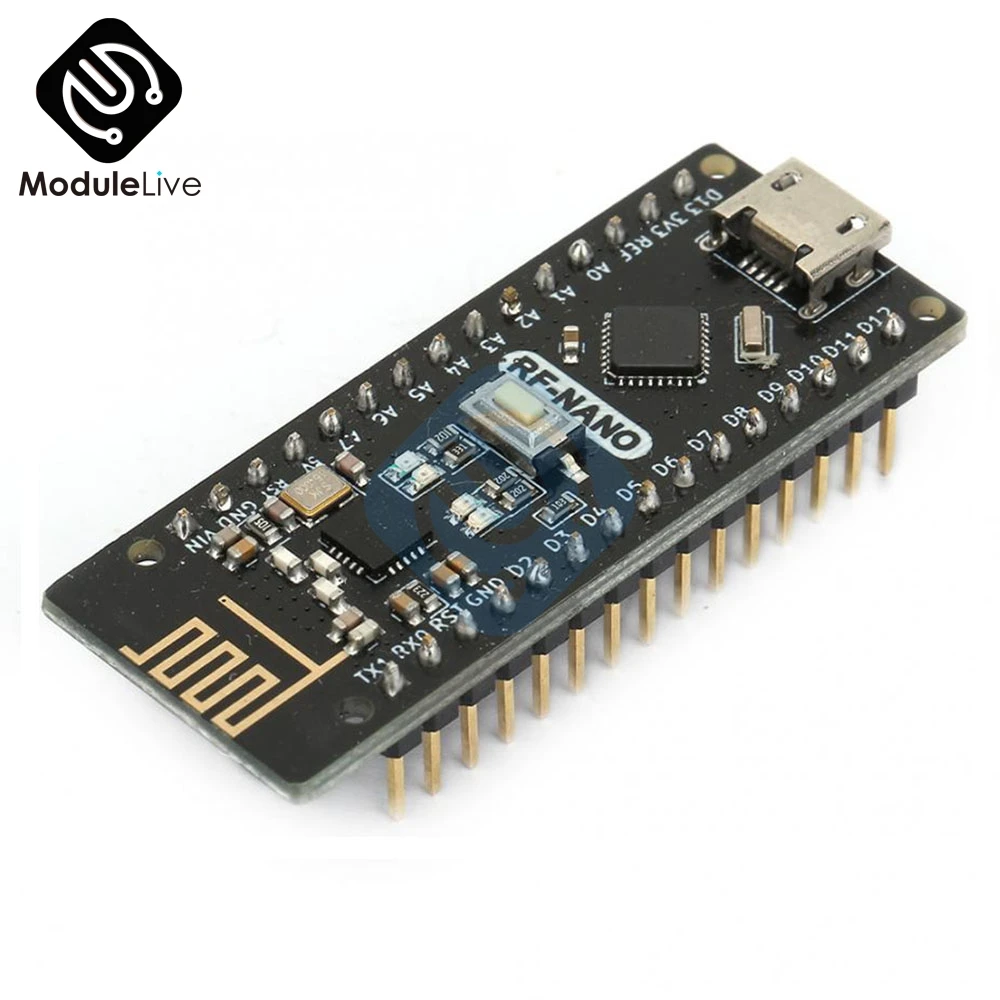 RF-Nano Nano V3.0 Micro USB Board QFN32 ATmega328P 5V 16M CH340 Integrate NRF24l01+2.4G Wireless Wifi Module For Arduino
RF-Nano Nano V3.0 Micro USB Board QFN32 ATmega328P 5V 16M CH340 Integrate NRF24l01+2.4G Wireless Wifi Module For Arduino