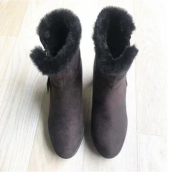 women High Heels Platform Ankle Boots for ladies Autumn Winter Faux Fur Warm Short Botas Mujer Fashion inside zip casual women
women High Heels Platform Ankle Boots for ladies Autumn Winter Faux Fur Warm Short Botas Mujer Fashion inside zip casual women