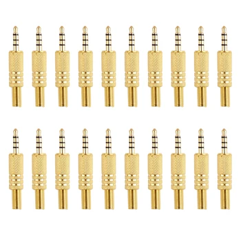 Artudatech 20 PCS Gold Plated Metal 3.5mm 1/8" Audio Video Jack Plug Connector 4PIN Way Pole
Artudatech 20 PCS Gold Plated Metal 3.5mm 1/8" Audio Video Jack Plug Connector 4PIN Way Pole